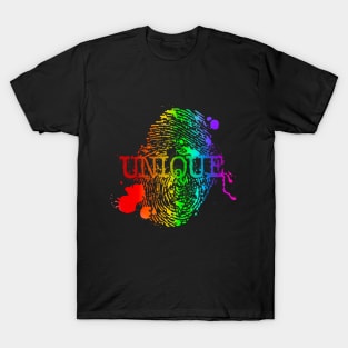 Unique Rainbow Thumbprint T-Shirt